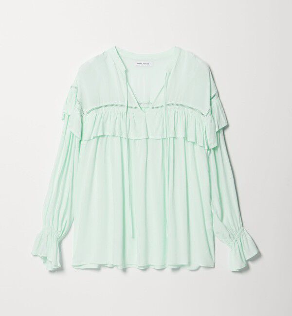 EMMEL REFINES「＜EMMEL REFINES＞EM ハシゴレース フリル ブラウス」|シャツ・ブラウス|LIME