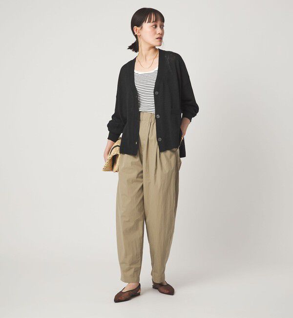 UNITED ARROWS green label relaxing「フレンチリネン Vネック カーディガン ウォッシャブル」|カーディガン|