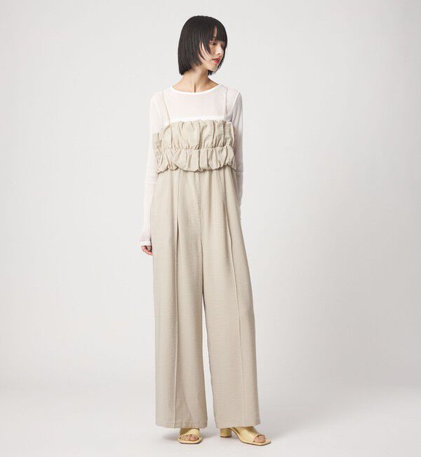 EMMEL REFINES「＜EMMEL REFINES＞EM ビスチェライク サロペット」|オールインワン|BEIGE