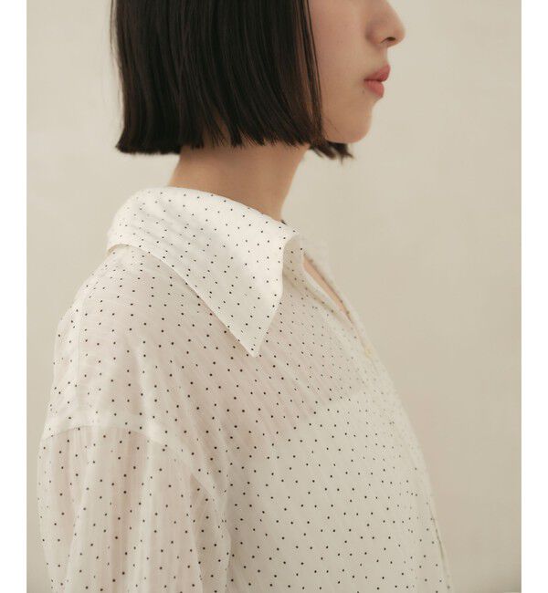 EMMEL REFINES「＜EMMEL REFINES＞EM ドット セミシアー シャツ」|シャツ・ブラウス|
