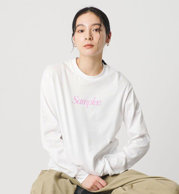 BEAUTY&YOUTH UNITED ARROWS「【別注】＜Samplee＞プリント ロングスリーブTシャツ」|Tシャツ・カットソー|WHITE