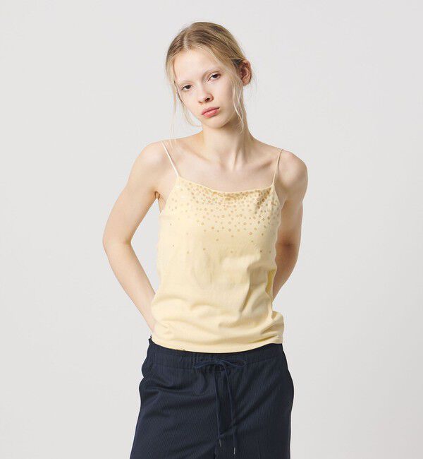 ATTISESSION「＜ATTISESSION＞シークイン エンブロイダリー ニット キャミソール」|キャミソール|CREAM