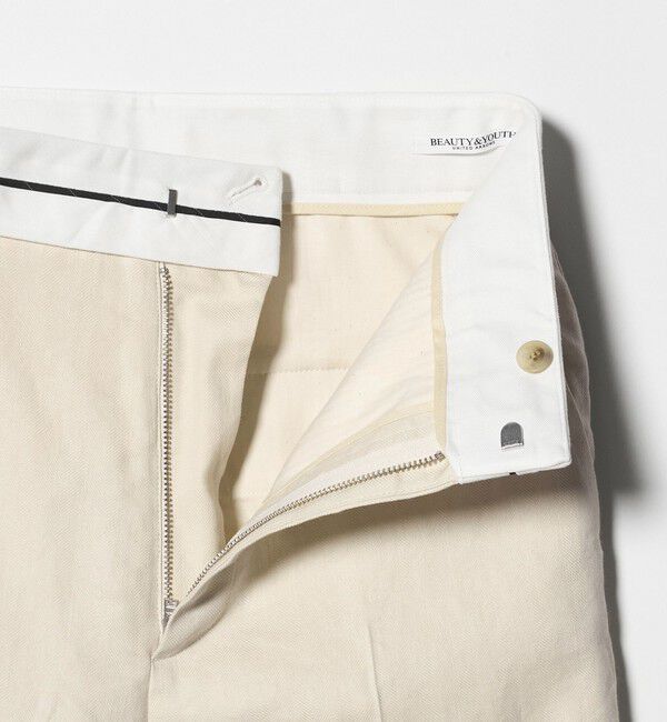 BEAUTY&YOUTH UNITED ARROWS「麻ブレンド マーベルト ワイドパンツ UVカット」|チノ|