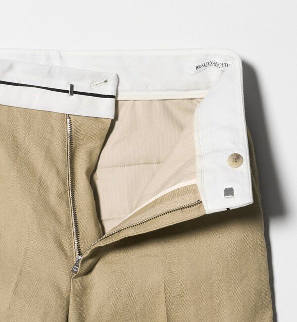 BEAUTY&YOUTH UNITED ARROWS「麻ブレンド マーベルト ワイドパンツ UVカット」|チノ|