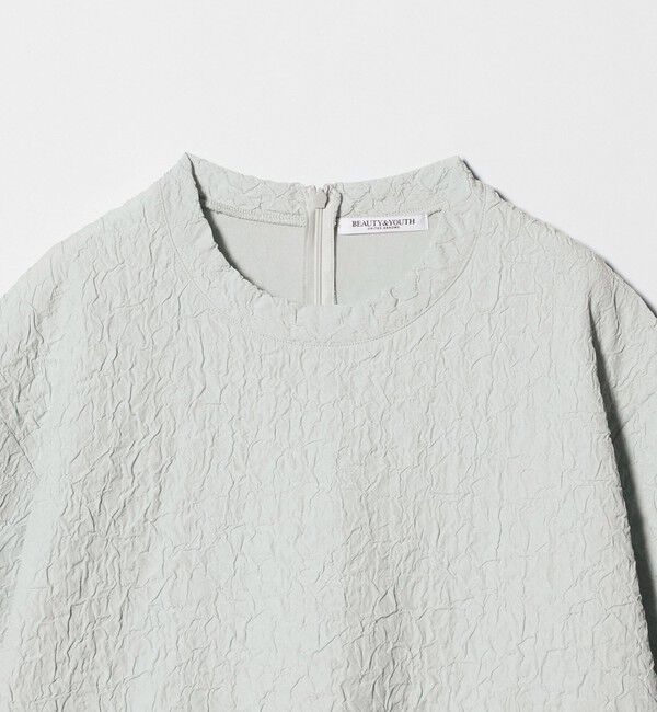 BEAUTY&YOUTH UNITED ARROWS「ジャガード クルーネック 6分袖 プルオーバー」|Tシャツ・カットソー|