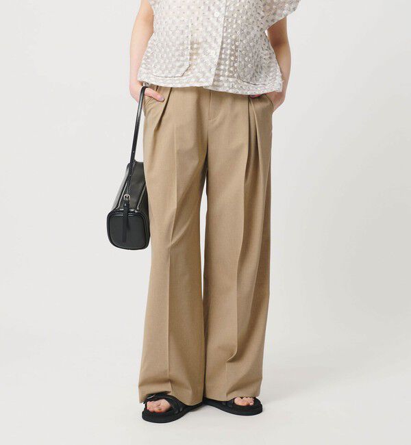 BEAUTY&YOUTH UNITED ARROWS「2タック ワイドパンツ 吸水速乾 防シワ ウォッシャブル」|その他|BEIGE