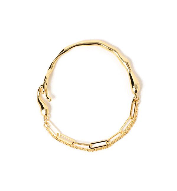 Ray BEAMS 「チェーン ミックス ハーフ ブレスレット」|ブレスレット・バングル|GOLD