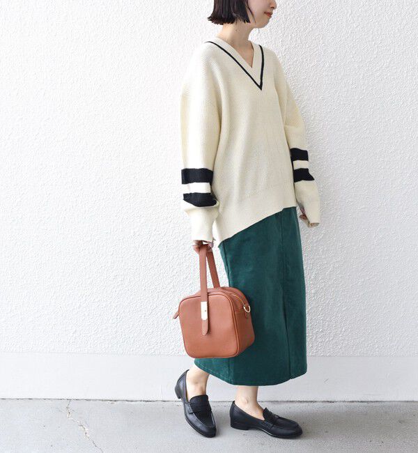 SHIPS for women「*〈手洗い可能〉ストレッチ コーデュロイ イージー ナロー スカート ◇」|タイト|