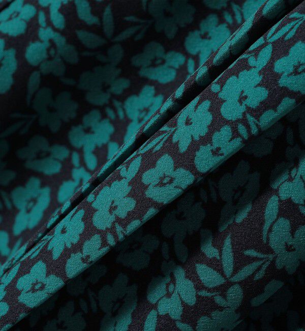 SHIPS for women「〈手洗い可能〉ドット / 花柄 バンドカラー サイド プリーツ ワンピース」|ワンピース|