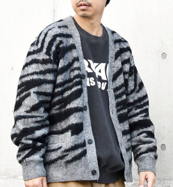 SHIPS any「SHIPS any: シャギー パターン ユニセックス ニット カーディガン 23AW◇」|カーディガン|