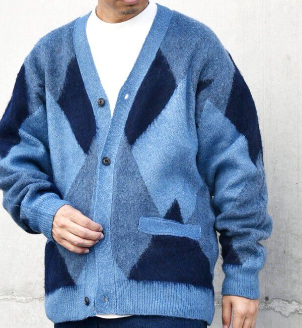 SHIPS any「SHIPS any: シャギー パターン ユニセックス ニット カーディガン 23AW◇」|カーディガン|