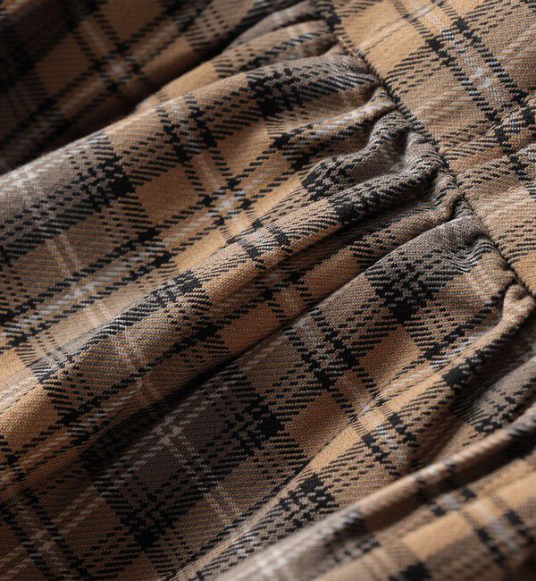 SHIPS Colors 「SHIPS Colors:〈洗濯機可能〉チェック ギャザー ブラウス(100~140cm)」|シャツ・ブラウス|