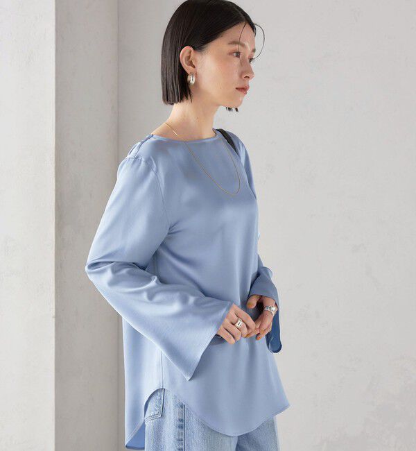 SHIPS for women「〈手洗い可能〉サテン ブラウス◇」|シャツ・ブラウス|