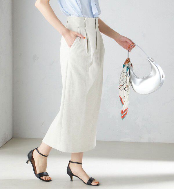 SHIPS for women「〈手洗い可能 / UVカット〉ドライ オックス タック タイト スカート ◇」|スカート|