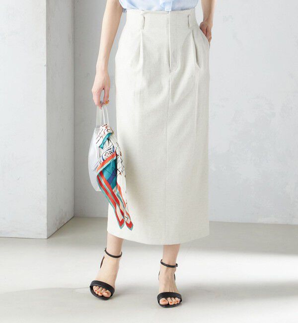 SHIPS for women「〈手洗い可能 / UVカット〉ドライ オックス タック タイト スカート ◇」|スカート|