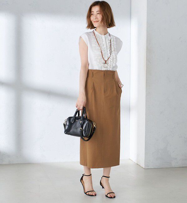 SHIPS for women「〈手洗い可能 / UVカット〉ドライ オックス タック タイト スカート ◇」|スカート|