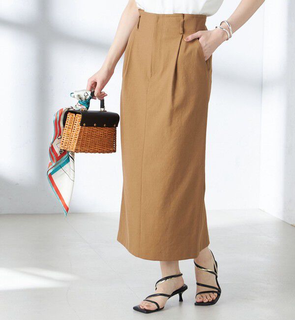 SHIPS for women「〈手洗い可能 / UVカット〉ドライ オックス タック タイト スカート ◇」|スカート|