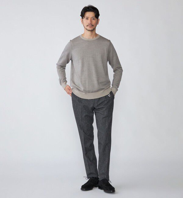 SHIPS「GERMANO: ウール コットン メランジ スラックス」|スラックス|