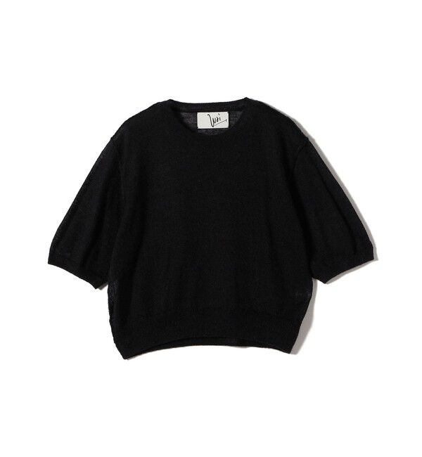 SHIPS for women「Wai＋:〈手洗い可能〉モヘヤブレンド 半袖 プルオーバー」|ニット・セーター|