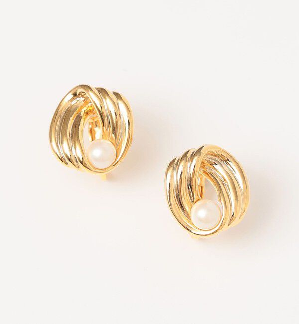 quaranciel「quaranciel: ツイスト イミテーション パール イヤリング」|イヤリング|