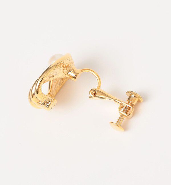 quaranciel「quaranciel: ツイスト イミテーション パール イヤリング」|イヤリング|