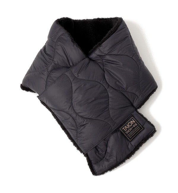 SHIPS any「TAION:〈手洗い可能〉ミリタリー キルティング リバーシブル ダウンマフラー」|マフラー|