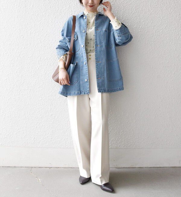 SHIPS any「SHIPS any:〈洗濯機可能〉ルーズ デニム カバーオール ジャケット［SHIPS any DENIM］」|デニムジャケット|