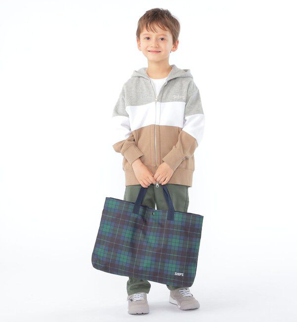 SHIPS KIDS「SHIPS KIDS:オリジナル タータンチェック レッスン トートバッグ」|トートバッグ|