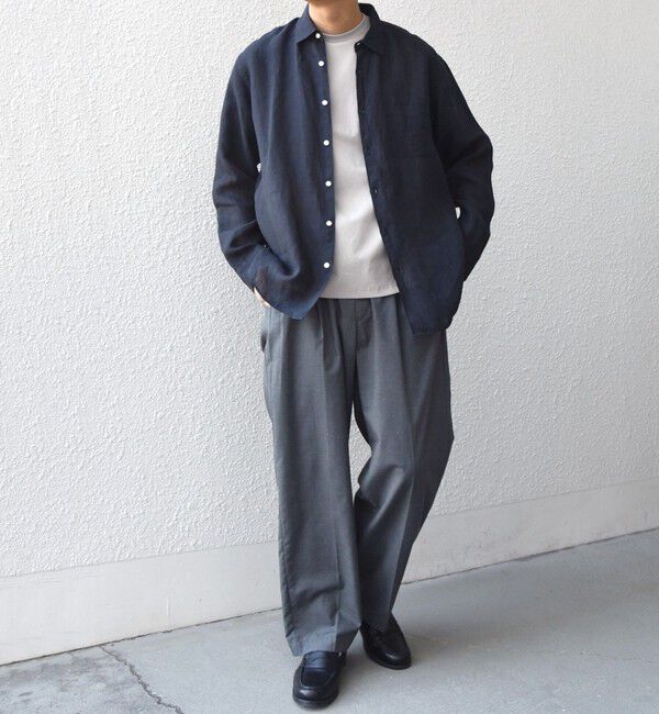 SHIPS any「SHIPS any:〈洗濯機可能〉ピュアリネン レギュラーカラー シャツ 26SS◇」|シャツ・ブラウス|