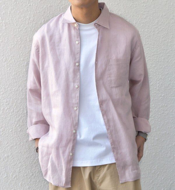 SHIPS any「SHIPS any:〈洗濯機可能〉ピュアリネン レギュラーカラー シャツ 26SS◇」|シャツ・ブラウス|