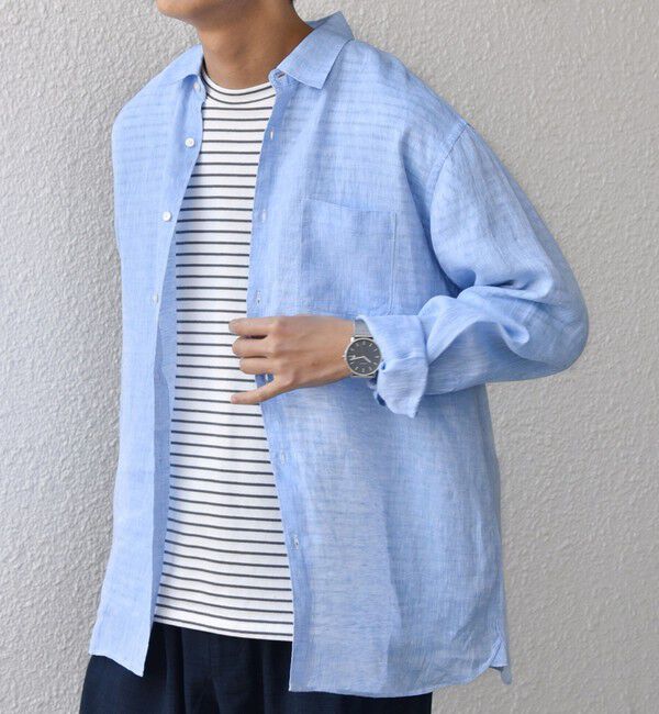 SHIPS any「SHIPS any:〈洗濯機可能〉ピュアリネン レギュラーカラー シャツ 26SS◇」|シャツ・ブラウス|