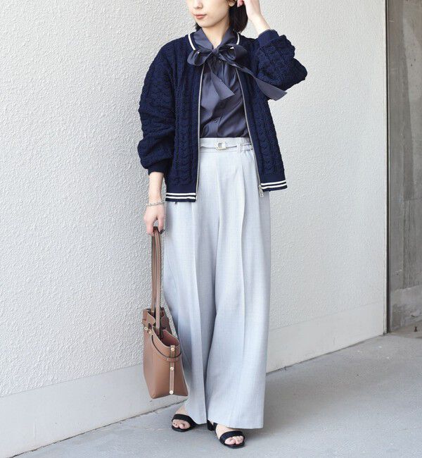 SHIPS Colors 「SHIPS Colors:〈手洗い可能〉ドライ メランジ ベルテッド パンツ（セットアップ対応可能）」|その他|