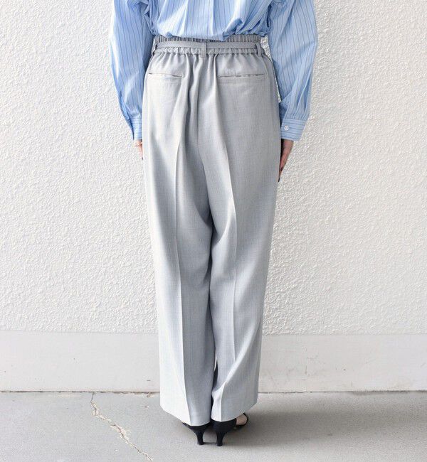 SHIPS Colors 「SHIPS Colors:〈手洗い可能〉ドライ メランジ ベルテッド パンツ（セットアップ対応可能）」|その他|