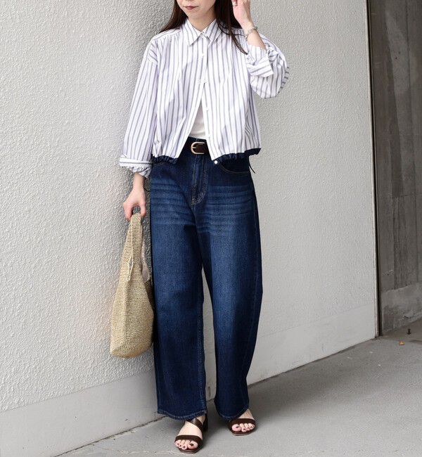 SHIPS Colors 「SHIPS Colors:〈洗濯機可能〉TC ストライプ シャツ ブルゾン2◇」|シャツ・ブラウス|