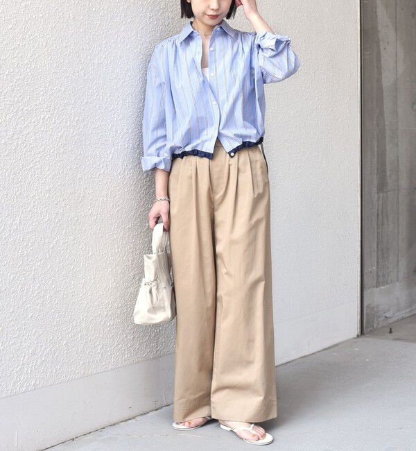 SHIPS Colors 「SHIPS Colors:〈洗濯機可能〉TC ストライプ シャツ ブルゾン2◇」|シャツ・ブラウス|