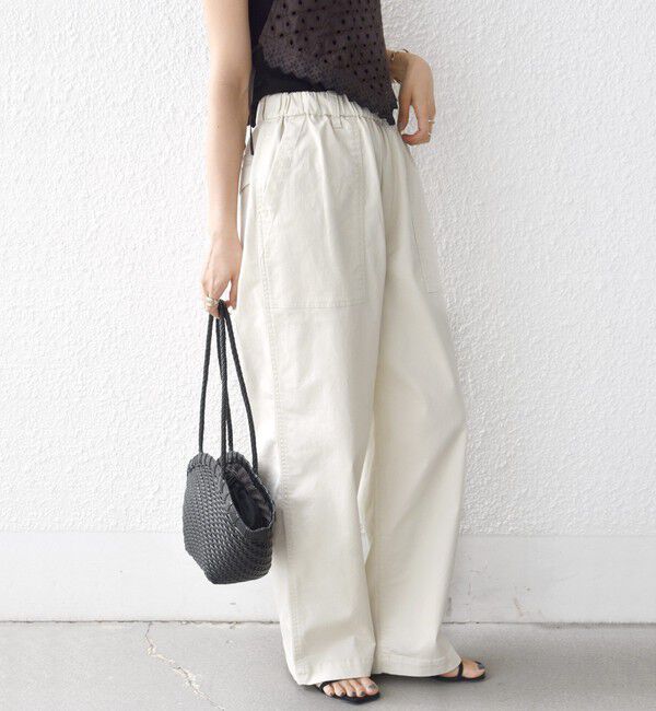 SHIPS for women「《予約》【WEB限定】〈洗濯機可能〉ドロスト ベイカー パンツ」|カーゴ|オフホワイト