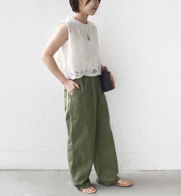 SHIPS for women「《予約》【WEB限定】〈洗濯機可能〉ドロスト ベイカー パンツ」|カーゴ|