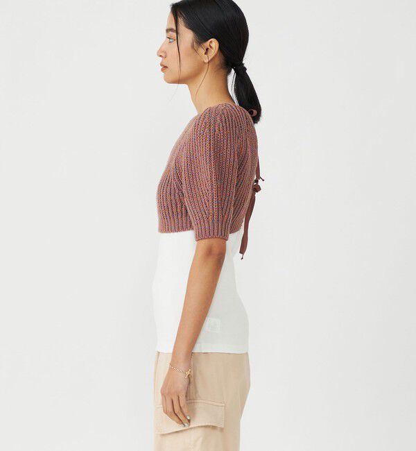 MACPHEE「リネコットン マイクロショートプルオーバー」|ニット・セーター|