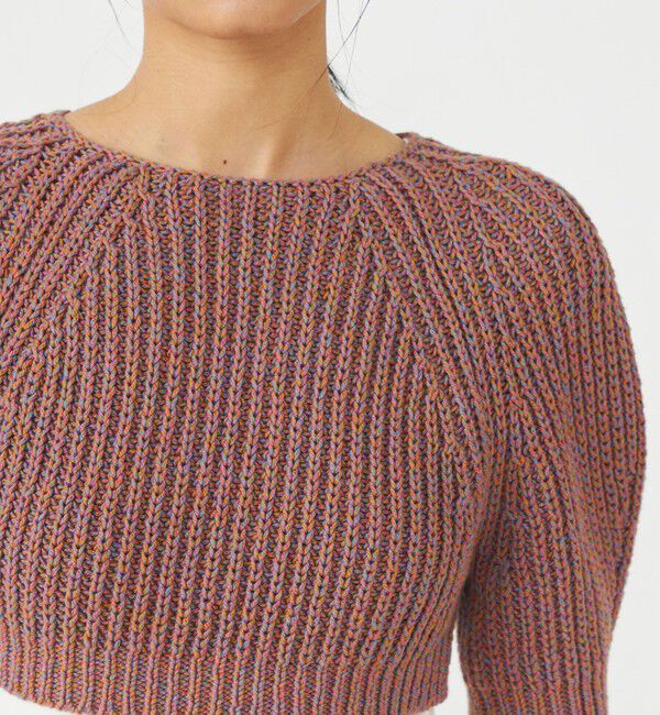 MACPHEE「リネコットン マイクロショートプルオーバー」|ニット・セーター|