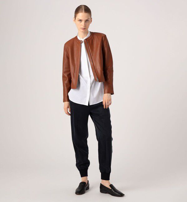 DES PRES「ラムレザー ジップアップブルゾン」|ライダースジャケット|