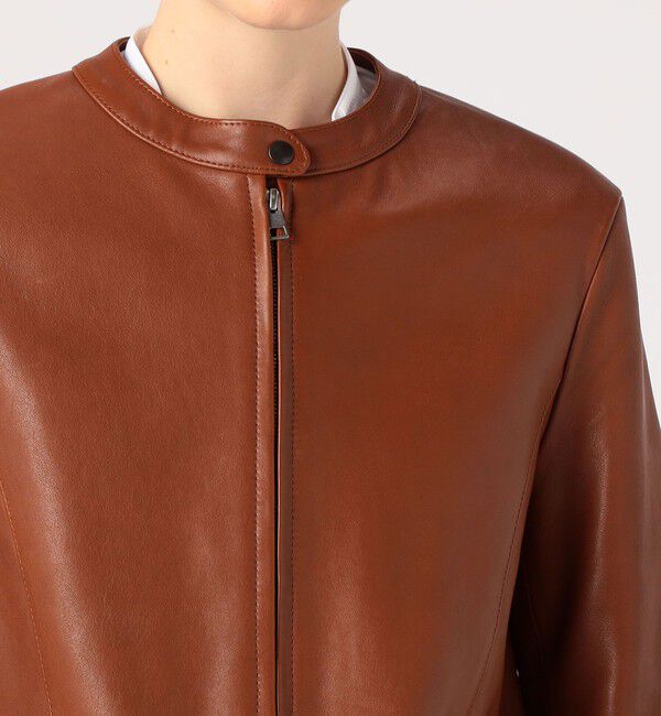 DES PRES「ラムレザー ジップアップブルゾン」|ライダースジャケット|
