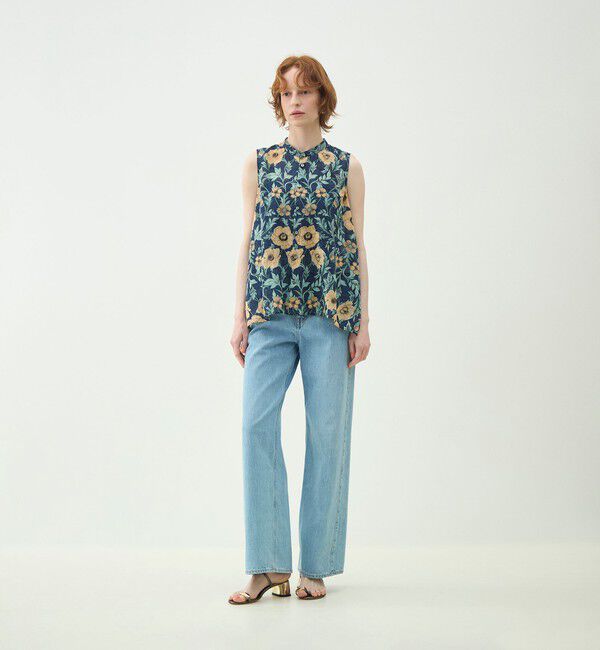 MACPHEE「ウォールペーパープリント スリーブレスブラウス」|シャツ・ブラウス|