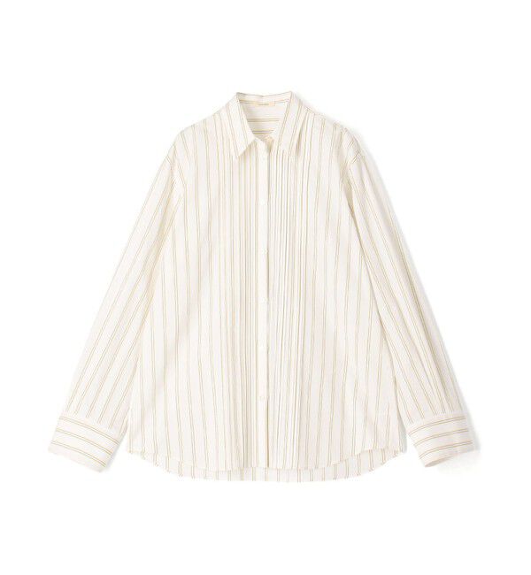 DES PRES「コンパクトコットン ピンタックドレスシャツ」|シャツ・ブラウス|42 ライトベージュ系