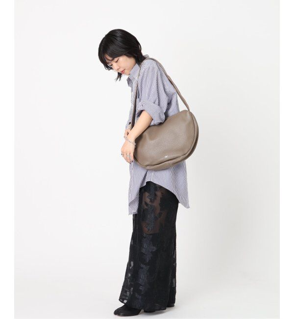  「【blancle/ ブランクレ】S.LETHER Semi circle half shoulder」|ショルダー・メッセンジャー|
