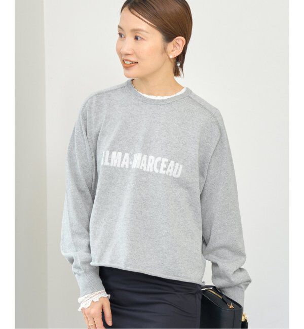 IENA「LEVITAコットン ロゴニット」|ニット・セーター|