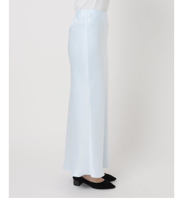 IENA「《WEB・一部店舗限定 追加12》ダブルサテンスカート」|スカート|