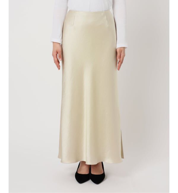 IENA「《WEB・一部店舗限定 追加12》ダブルサテンスカート」|スカート|