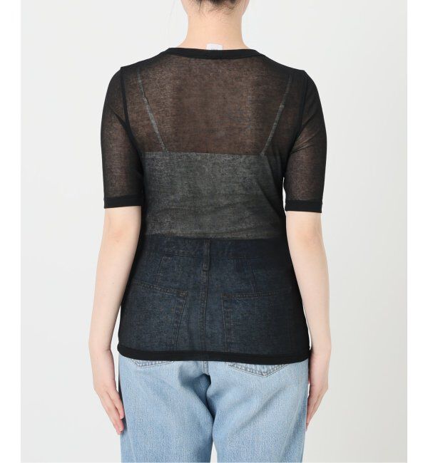 IENA LA BOUCLE「《追加》IENA LA BOUCLE 水撚りガスフライス半袖プルオーバー」|Tシャツ・カットソー|