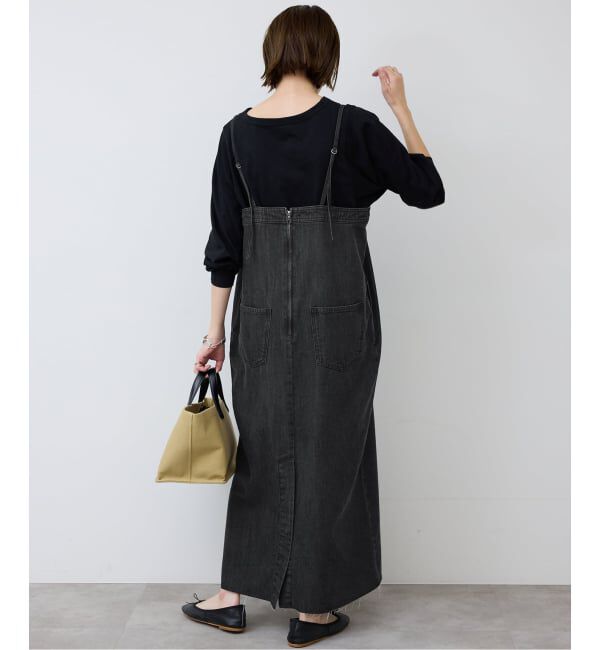 SLOBE IENA「LEDENIM ナローフレアデニムジャンパースカート」|ワンピース|