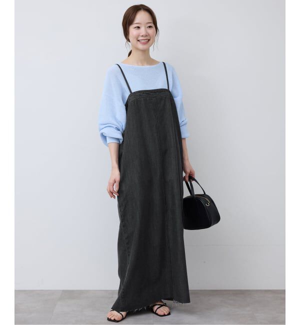SLOBE IENA「LEDENIM ナローフレアデニムジャンパースカート」|ワンピース|